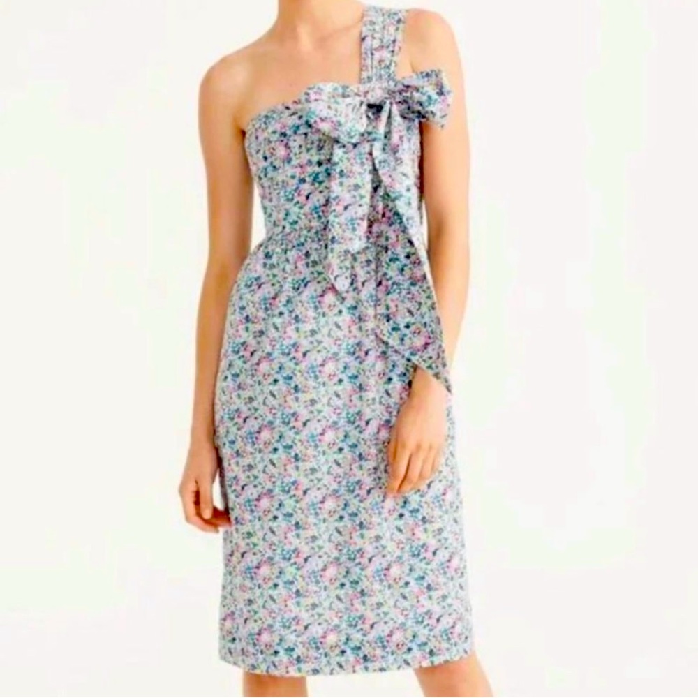 J.Crew NWT Liberty of London one shoulder dress